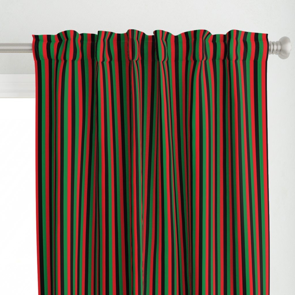 Red, Black, Green Pan African Flag Vertical (Half Inch)