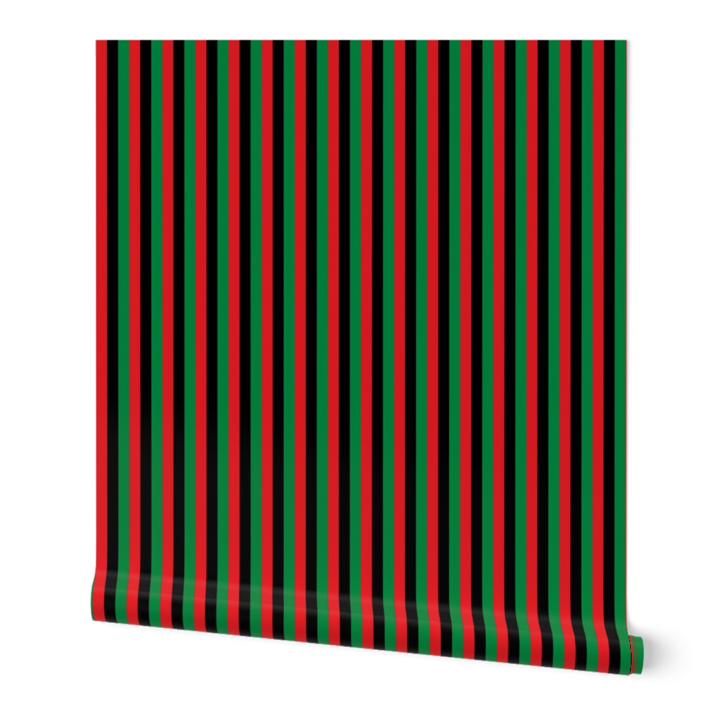 Red, Black, Green Pan African Flag Vertical (Half Inch)