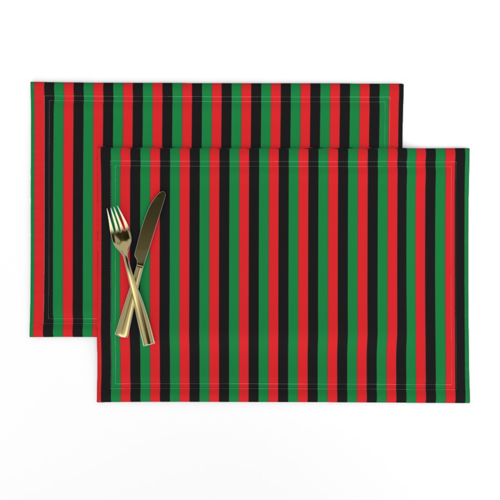 Red, Black, Green Pan African Flag Vertical (Half Inch)