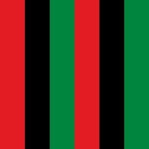 Red, Black, Green Pan African Flag Vertical (One Inch)