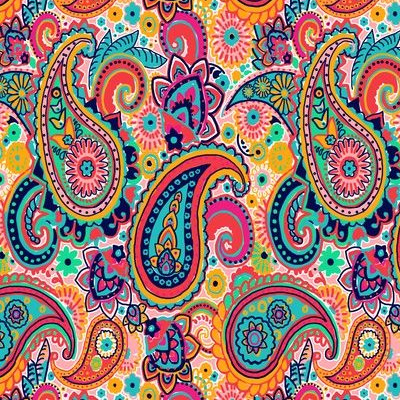 Multicolor Paisley Fabric, Wallpaper and Home Decor | Spoonflower