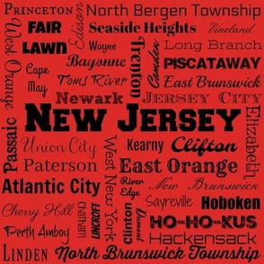 New Jersey cities, red