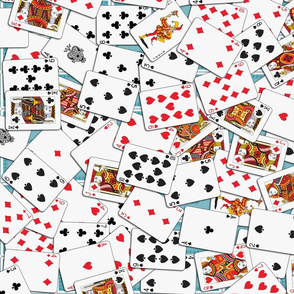 Playing cards Pattern 2.6 x 3.7 - Blue Backs