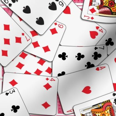 Playing cards Pattern 2.9 x 3.9 - Red Backs