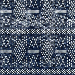 vintage moroccan (small scale) on blue