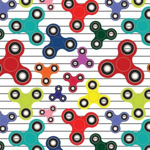 Multi Colored Fidget Spinner on Notebook Lines