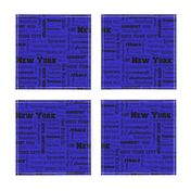 New York cities, blue and black