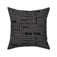 New York cities, dark gray