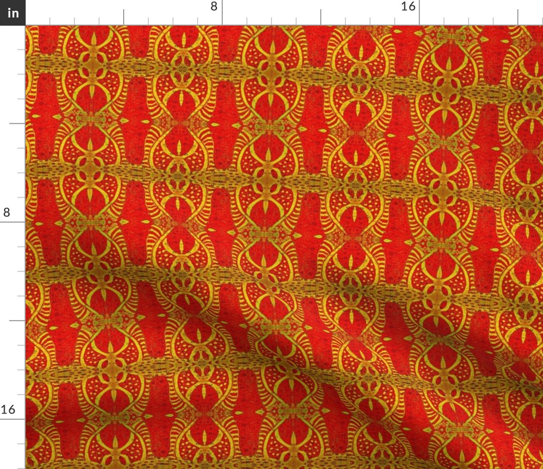 Tribal in Yellow and Red