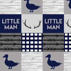 Navy and gray ducks and bucks wholecloth