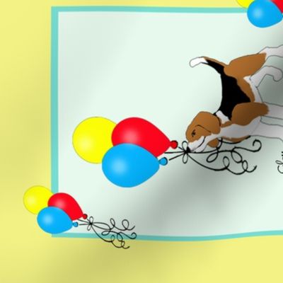 Sleepytown Beagle with Balloons