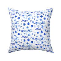 Christmas Blue Naughty or Nice white watercolor _ Miss Chiff Designs 