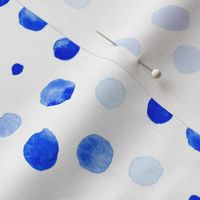 17-12Z Blue spots Watercolor || royal indigo drops dots _ miss chiff designs