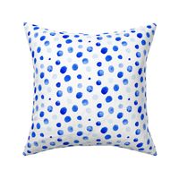 17-12Z Blue spots Watercolor || royal indigo drops dots _ miss chiff designs