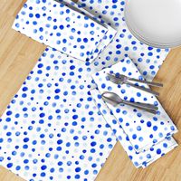 17-12Z Blue spots Watercolor || royal indigo drops dots _ miss chiff designs