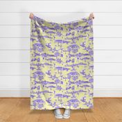 Hamptons Golf Toile_butter_yellow-bold blue