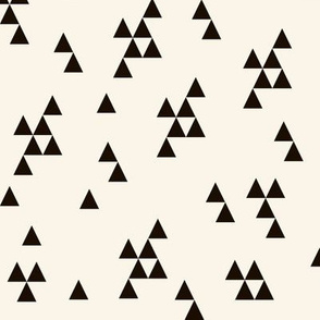 triangles fabric // geo bear coordinate cream and black triangle design by andrea lauren