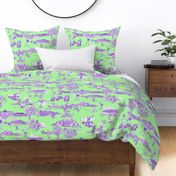 Hamptons Golf Toile Warm green-violet