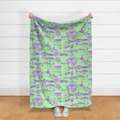 Hamptons Golf Toile Warm green-violet