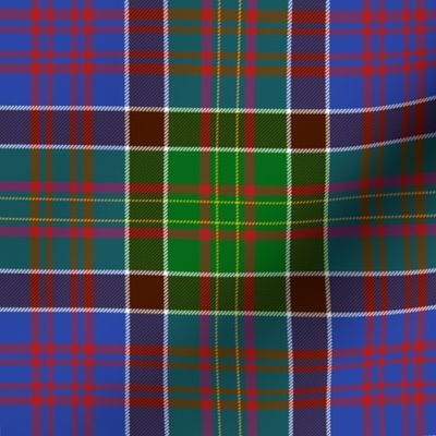 Bowie / Buie tartan with white guards, 6" bright ancient
