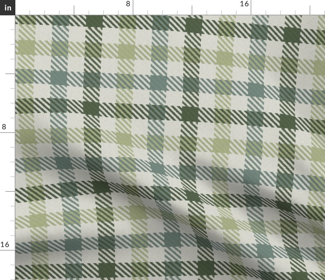 Tri Color Bayeux Palette Gingham Plaid Green