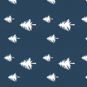 Navy linen tree - rotated