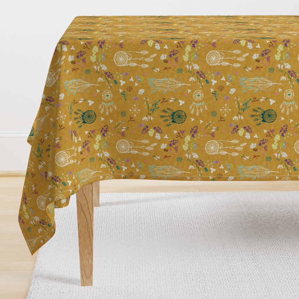 Wildflower dreams (mustard linen)