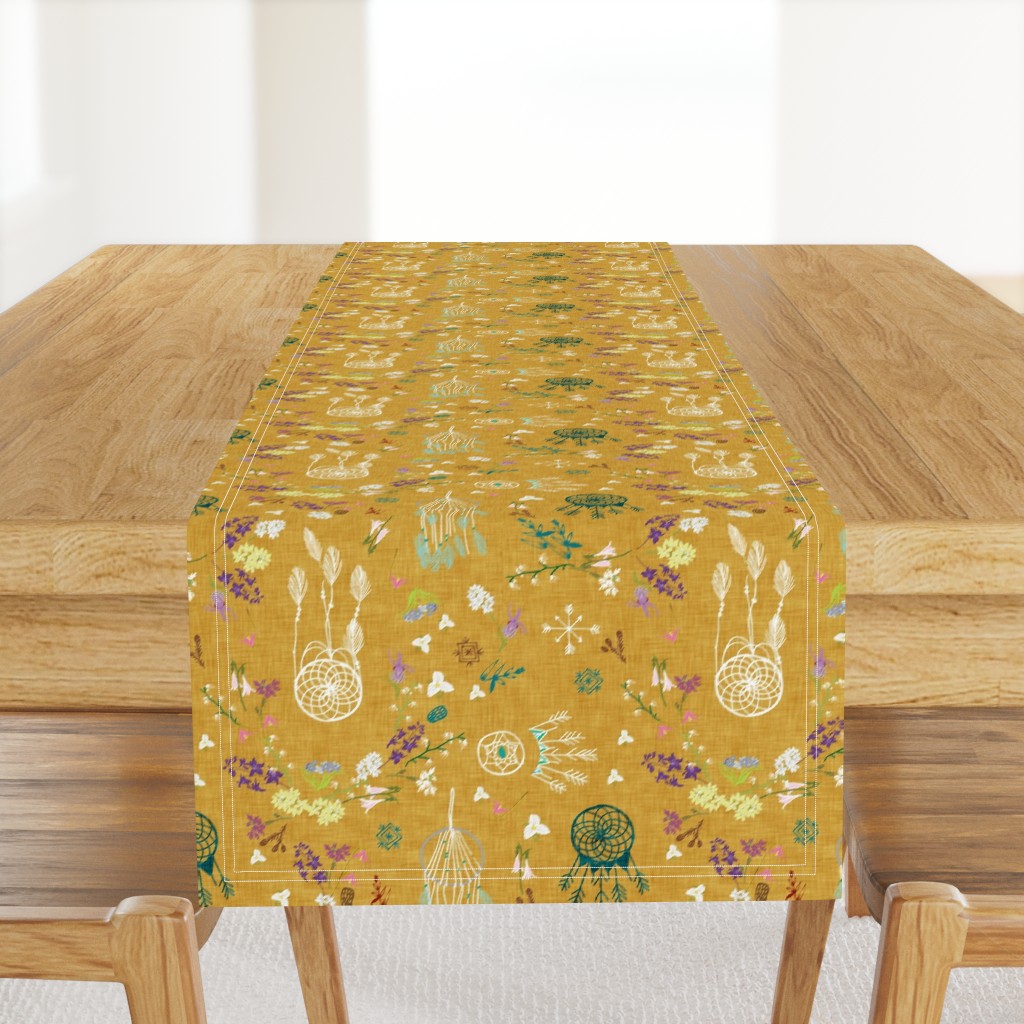 Wildflower dreams (mustard linen)