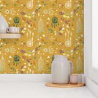 Wildflower dreams (mustard linen)