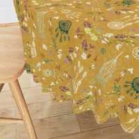 Wildflower dreams (mustard linen)