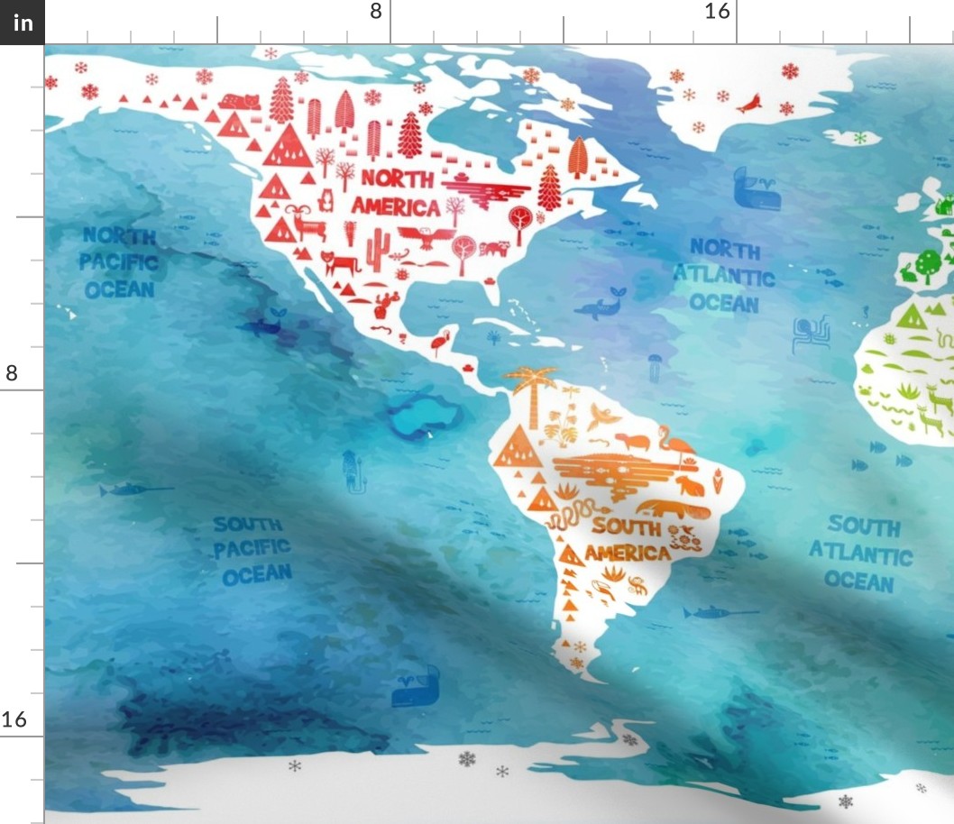 worldmap (blue sea)