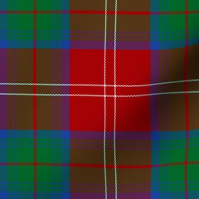 Chisholm 1842 tartan, 6" modern colors, Vestiarium Scoticum