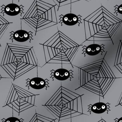 cute spiders-and-webs-cute-grey