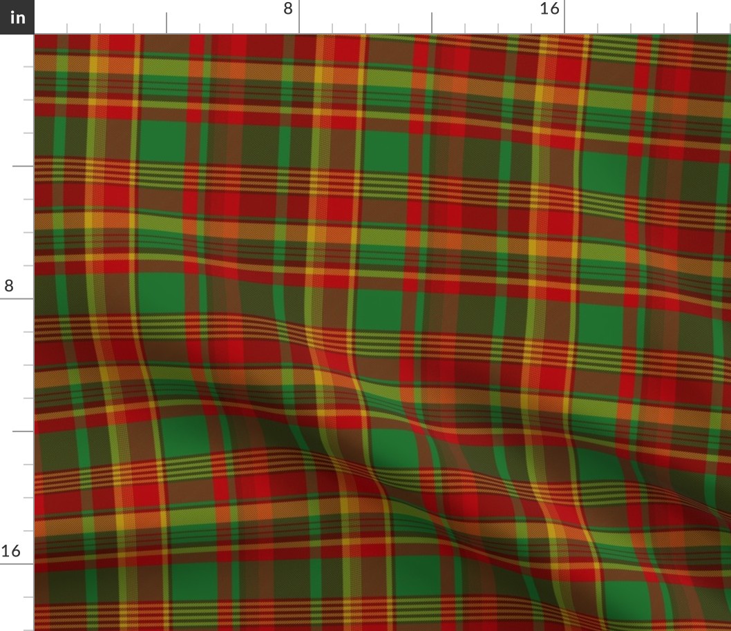 Newfoundland asymmetric tartan, 6" x 4-3/4"