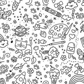 Oodles of Doodles on White
