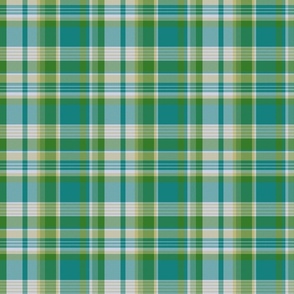 Saskatchewan asymmetrical tartan, 6" x 4-3/4" 