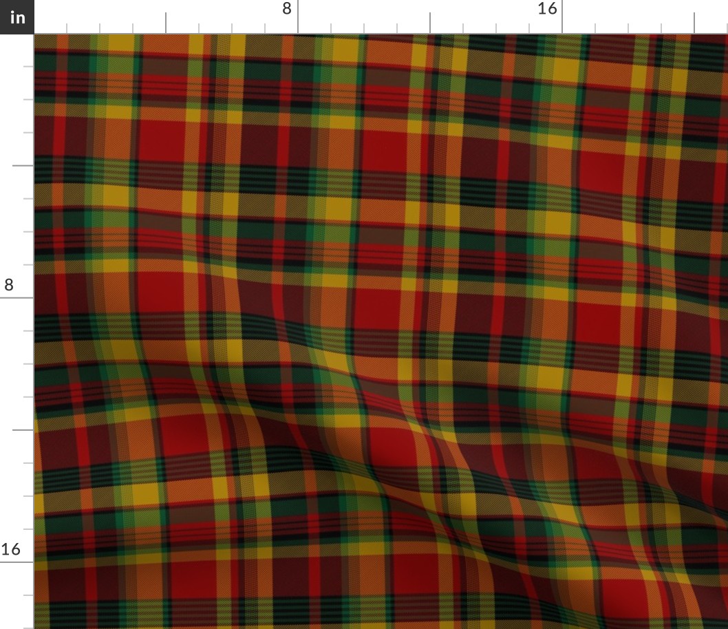 Prince Edward Island asymmetrical  tartan, 6 x 4-3/4"