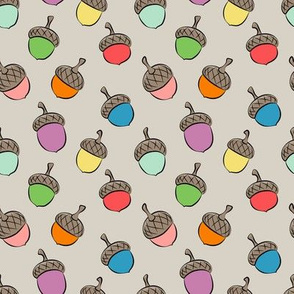 acorns - multi - fall fabric