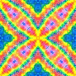 Tie Dye Cross Pattern Rainbow