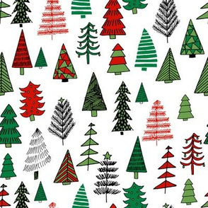 xmas_trees_Christmas trees holiday fabric pattern 