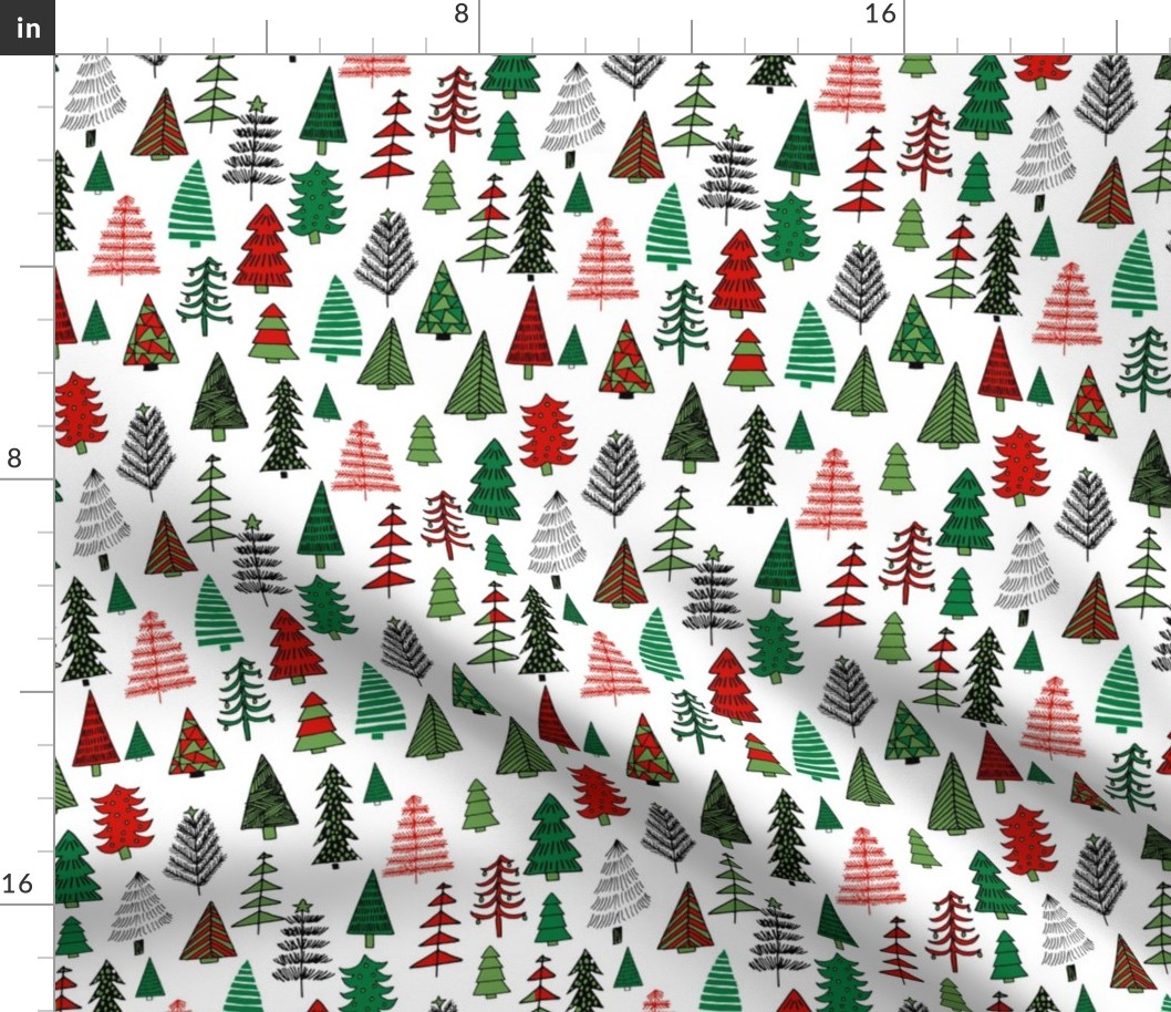 xmas_trees_Christmas trees holiday fabric pattern 