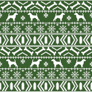 Beagle fair isle christmas sweater dog breed fabrics dark green