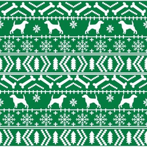 Beagle fair isle christmas sweater dog breed fabrics green