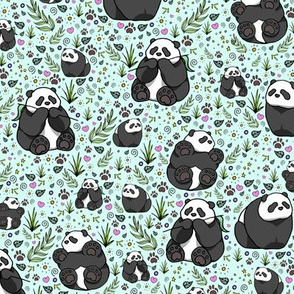 Pandas on Blue