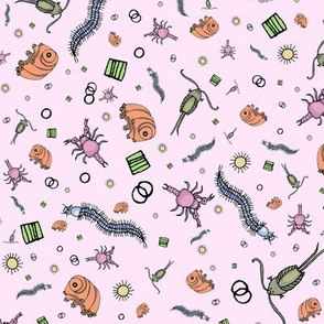Microscopic Animals in Pink