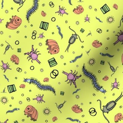 Microscopic Animals in Yellow