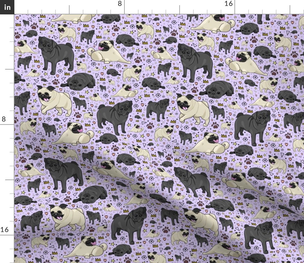 Pugs on Purple