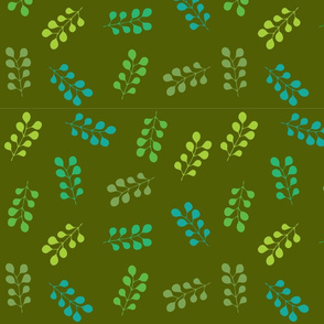 LeafBranches1-Greens_on_DkOlive_PatternBase