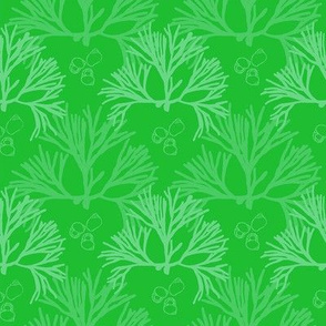 Kelly Green Coral pattern