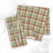 Terra Cotta Light Green Linen and Navy Bayeux Palette Plaid